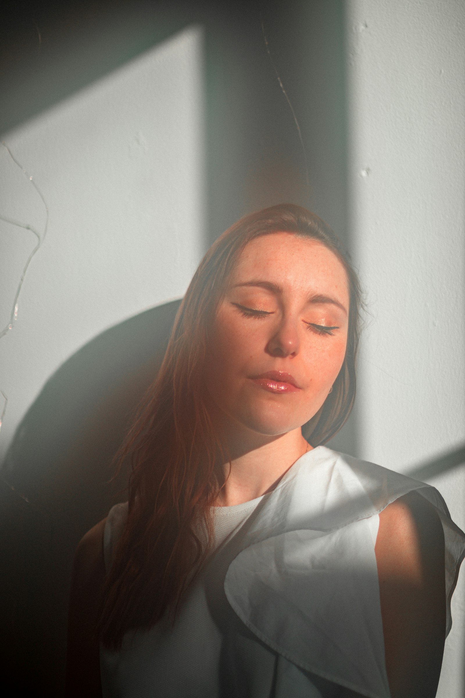 A woman in warm natural light